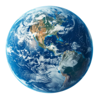 3d illustration portrait of planet Earth, generated ai png