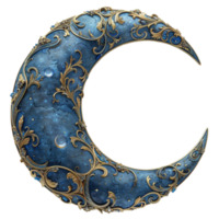 fantasia 3d mezzaluna Luna elemento, generato ai png