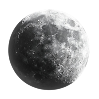 3D illustration portrait of the moon, generated AI png