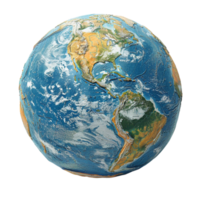 3d illustration portrait of planet Earth, generated ai png