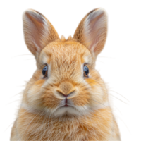 close up portrait of a rabbit's face. generated ai png