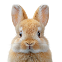 close up portrait of a rabbit's face. generated ai png