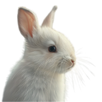 close up portrait of a rabbit's face. generated ai png