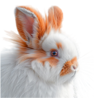 close up portrait of a rabbit's face. generated ai png