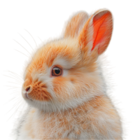 close up portrait of a rabbit's face. generated ai png