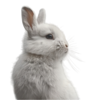 schließen oben Porträt von ein Kaninchen Gesicht. generiert ai png