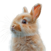 close up portrait of a rabbit's face. generated ai png