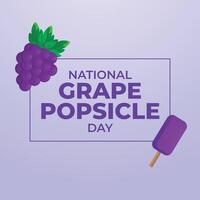 National Grape Popsicle Day design template. grape vecto. popsicle image. eps 10. flat design. vector