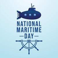 National Maritime Day design template. maritime illustration. lighthouse design. flat design. eps 10. vector