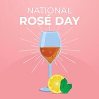 National Rose Day design template. wine design. flat design. eps 10. vector