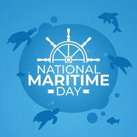 National Maritime Day design template. maritime illustration. lighthouse design. flat design. eps 10. vector