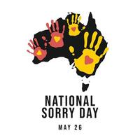 National Sorry Day design template. hand silhouette design. eps 10. flat design. vector