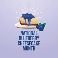 National Blueberry Cheesecake Day design template. Blueberry cheesecake design template. cake design. eps 10. vector