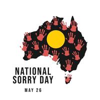 National Sorry Day design template. hand silhouette design. eps 10. flat design. vector