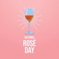 National Rose Day design template. wine design. flat design. eps 10. vector