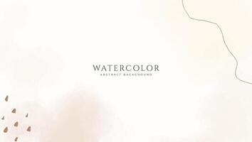 Abstract horizontal watercolor background. Neutral light colored empty space background illustration vector