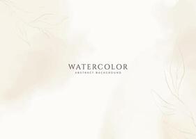 Abstract horizontal watercolor background. Neutral light colored empty space background illustration vector