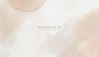 Abstract horizontal watercolor background. Neutral brown white colored empty space background illustration vector