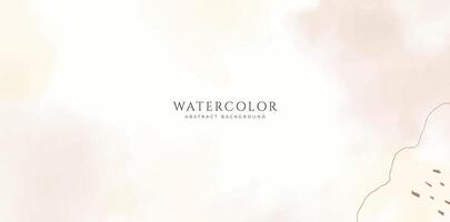 Abstract horizontal watercolor background. Neutral light colored empty space background illustration vector