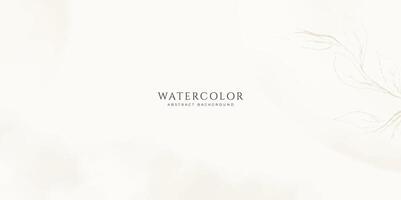 Abstract horizontal watercolor background. Neutral light colored empty space background illustration vector