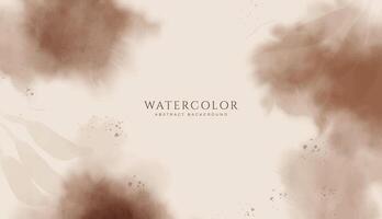 Abstract horizontal watercolor background. Neutral light colored empty space background illustration vector