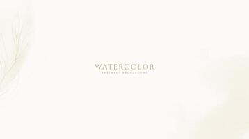 Abstract horizontal watercolor background. Neutral light colored empty space background illustration vector