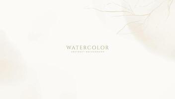 Abstract horizontal watercolor background. Neutral light colored empty space background illustration vector