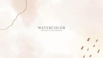 Abstract horizontal watercolor background. Neutral light colored empty space background illustration vector