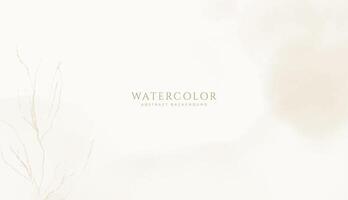 Abstract horizontal watercolor background. Neutral light colored empty space background illustration vector