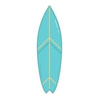 Surfing board. Surfboard flat isolated illustration vector