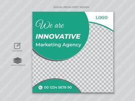 Creative Social media post design template design or web banner design vector