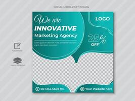 Creative Social media post design template design or web banner design vector