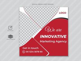 Creative Social media post design template design or web banner design vector