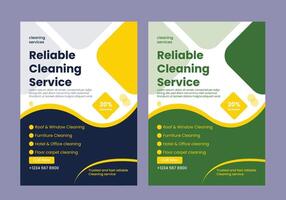 Cleaning Service Flyer Design Template, House Cleaning Service Flyer vector