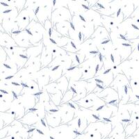 The image consists of a print or pattern with light blue leaves and light blue branches on a white background vector