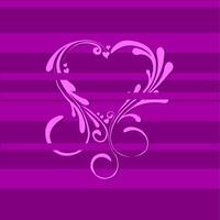 Lavender Ornamental Heart Decoration vector