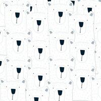 The image consists of a print with the face of a polar bear that repeats vector