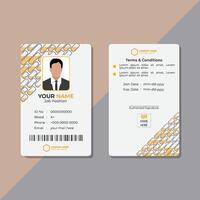 Modern corporate clean minimalist company employee business id card template vector