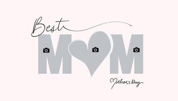 Mother's Day Design, Photo Collage Mother Day Card, Photos Mockup vector