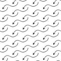 Seamless pattern with doodle arrows vector