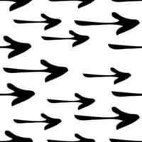 Seamless pattern with black hand drawn arrows vector