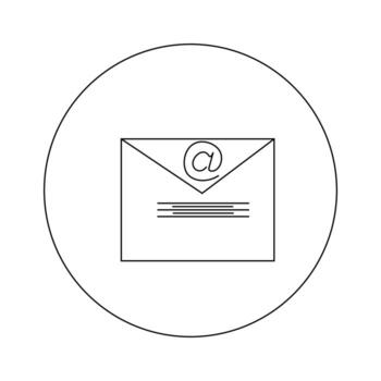 sending message one line art drawing minimalist design vector