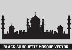 mezquita silueta haz blanco antecedentes vector