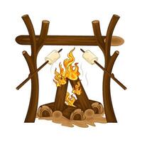 Illustration of bonfire vector