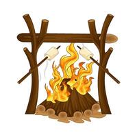 Illustration of bonfire vector