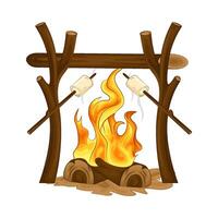 Illustration of bonfire vector