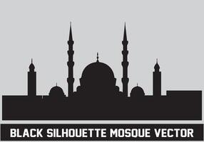 mezquita silueta haz blanco antecedentes vector