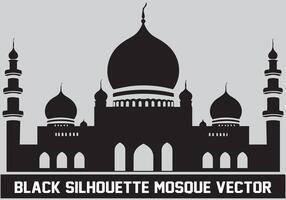 mezquita silueta haz blanco antecedentes vector