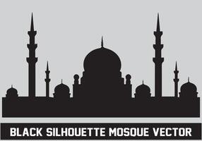 mezquita silueta haz blanco antecedentes vector