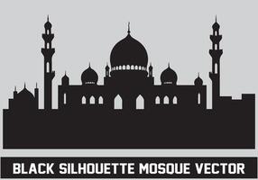 Mosque silhouette bundle white background vector